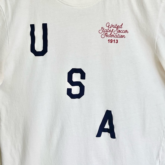 Nike US National Soccer Team Squad USA White T Shirt Men’s Medium Athletic Cut - Picture 4 of 14